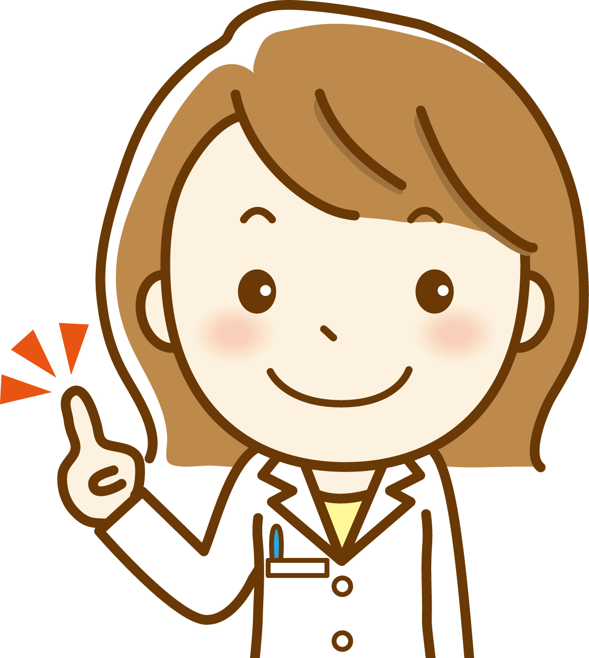 笑顔の女性のイラスト